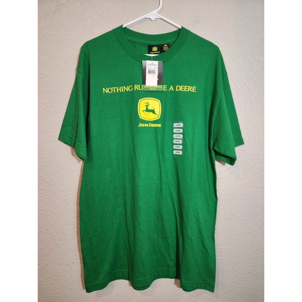 New! John Deere Men's T-Shirt, Green, Size Large, Short Sleeve